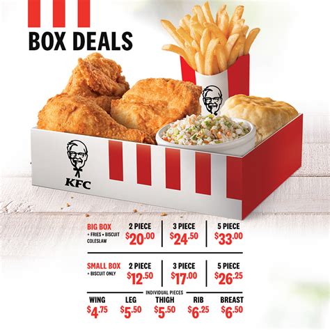 kfc menu lunch box